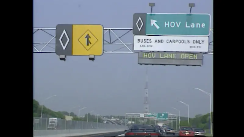 Story image: Electric, hybrid cars now required to have passenger to drive in HOV lane during peak hours 