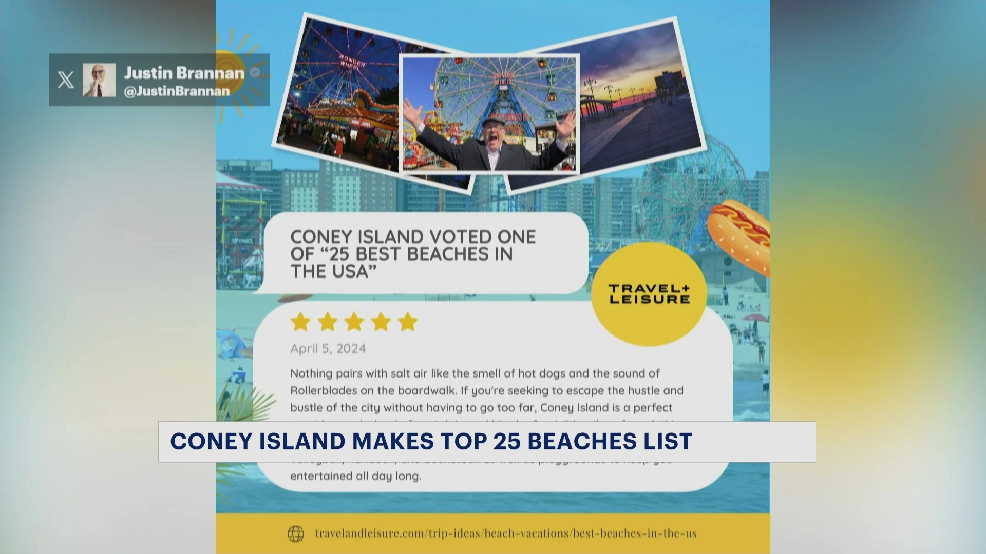 Coney Island named a top 25 U.S. beach in Travel + Leisure
