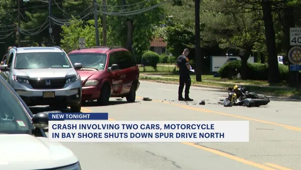 Fifth Avenue in Bay Shore reopens following crash involving motorcycle