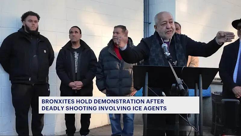 Story image: Faith leaders hold prayer rally in Claremont following ICE involved shooting in Minneapolis