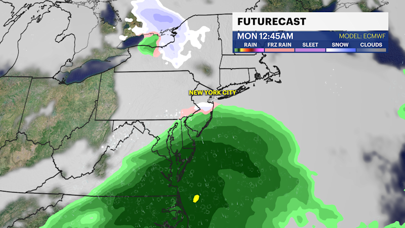 Story image: CLOSE CALL: Late weekend storm could graze Brooklyn with rain or snow