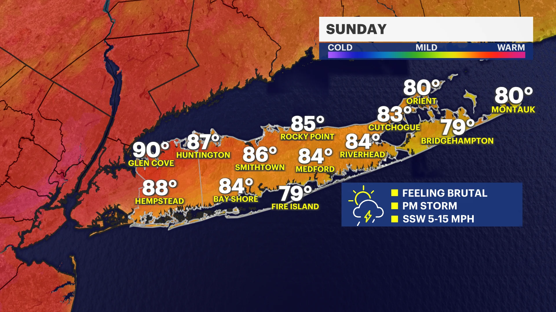 HEAT ALERT: Another scorcher Sunday on Long Island; tracking storms