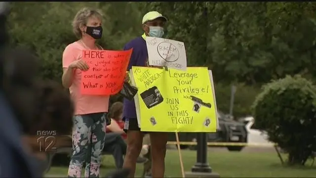 Story image: Dobbs Ferry neighbors rally after T-shirt sent to people of color warning them to respect village