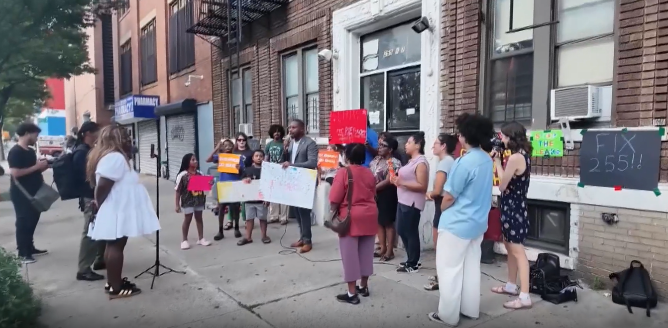 'Always a patch job.' Tenants rally for permanent fixes at East New York apartment building