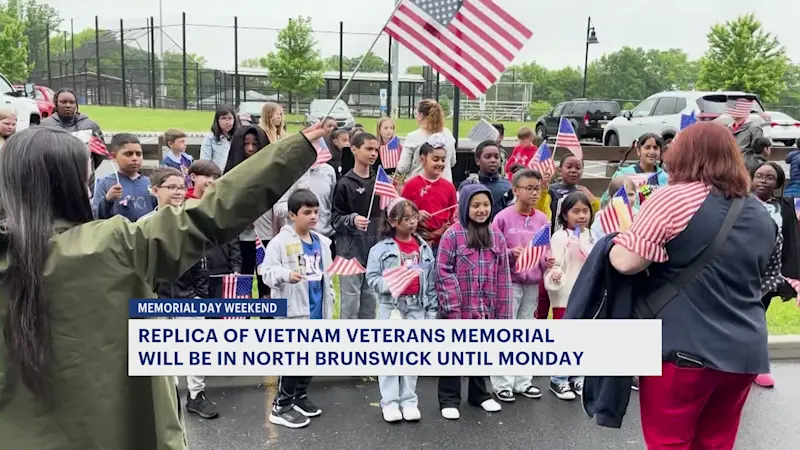 Story image: Vietnam Veterans Memorial replica on display in North Brunswick park