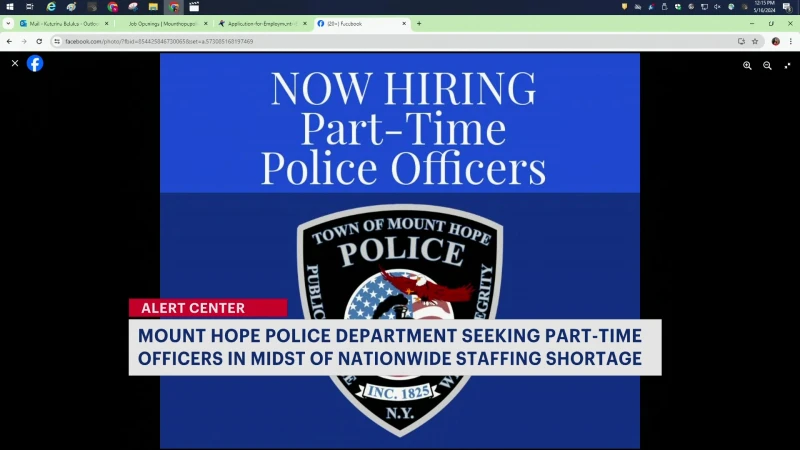 Story image: Mount Hope Police Department seeking part-time officers amid nationwide staffing shortage