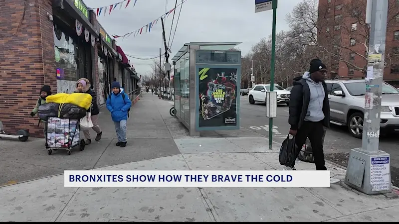 Story image: Bronx residents brave frigid temperatures