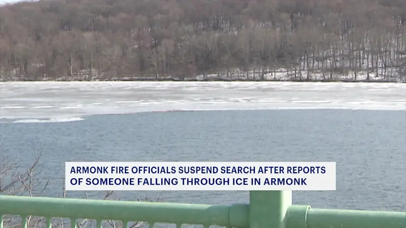 Story image: First responders call off search after report of someone falling through the ice on Rye Lake