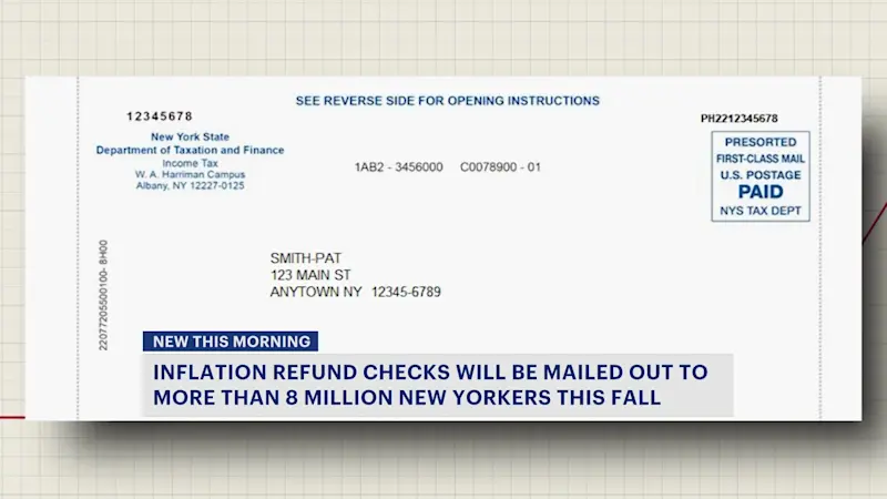 Story image: $400 inflation refund checks coming to millions of New Yorkers