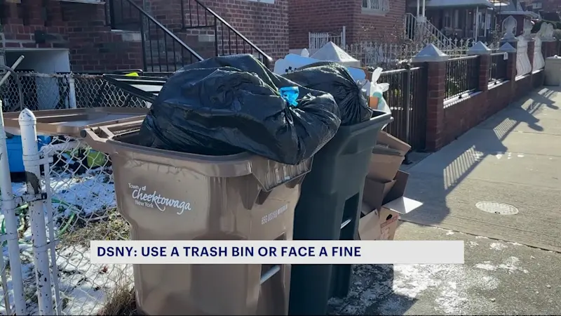 Story image: DSNY issuing almost 500 fines in less than a week to New Yorkers not using trash bins