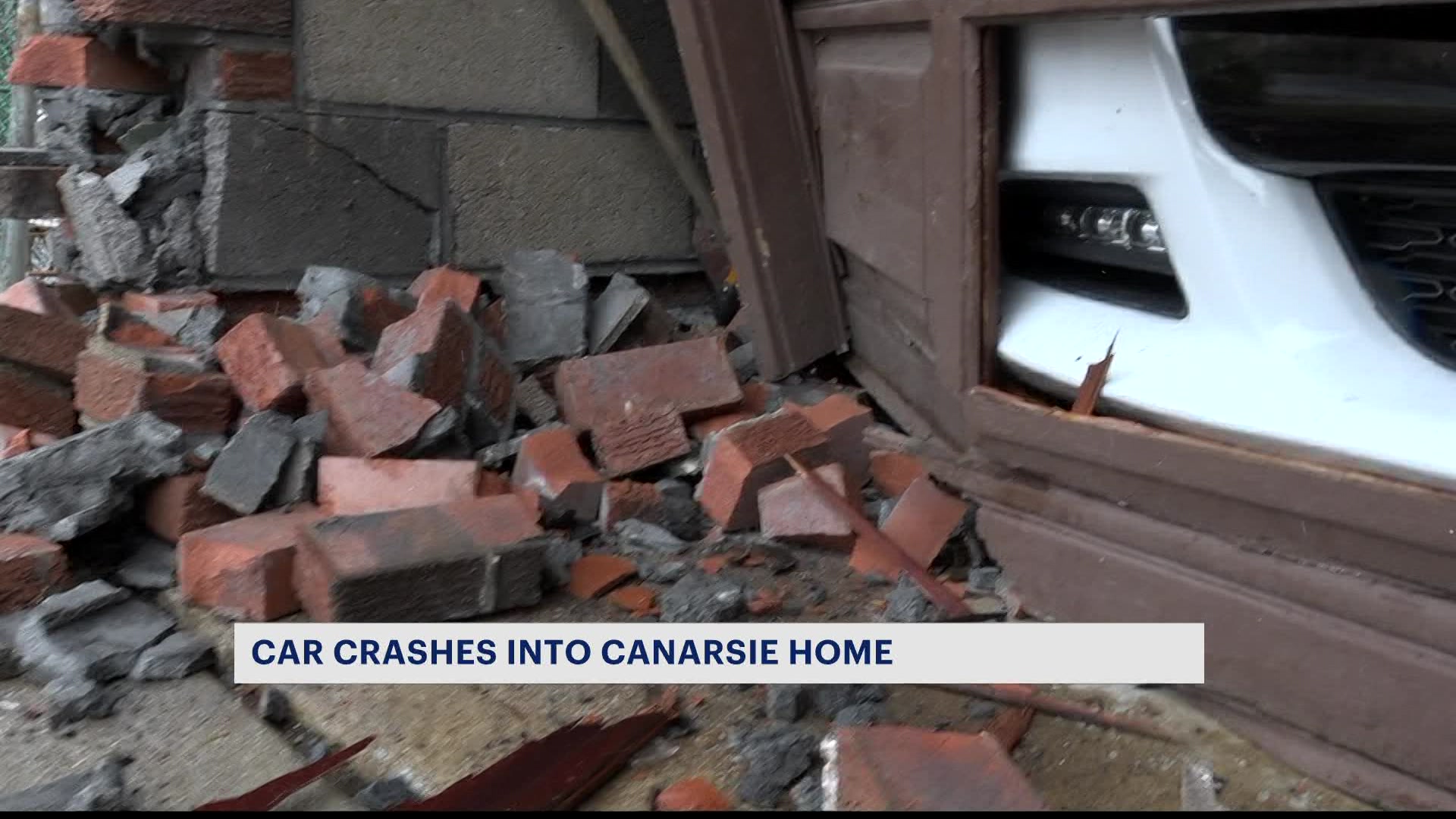 Authorities: 1 Injured After Car Slams Into House In Canarsie