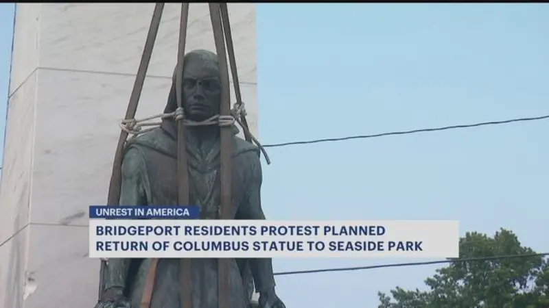 Story image: Bridgeport residents 'horrified' by decision to return Christopher Columbus Statue to Seaside Park