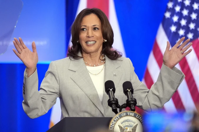 Story image: AP survey: Harris has enough delegate support to become the Democratic Party nominee