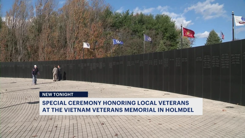 Story image: Officials announce program to house homeless veterans during ceremony at Holmdel memorial