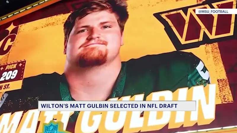 Story image: Wilton's Matt Gulbin selected by Washington Commanders in sixth round of NFL draft