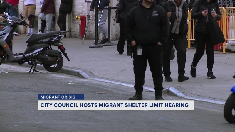 Story image: City Council holds public hearing about future of migrant shelters in NYC