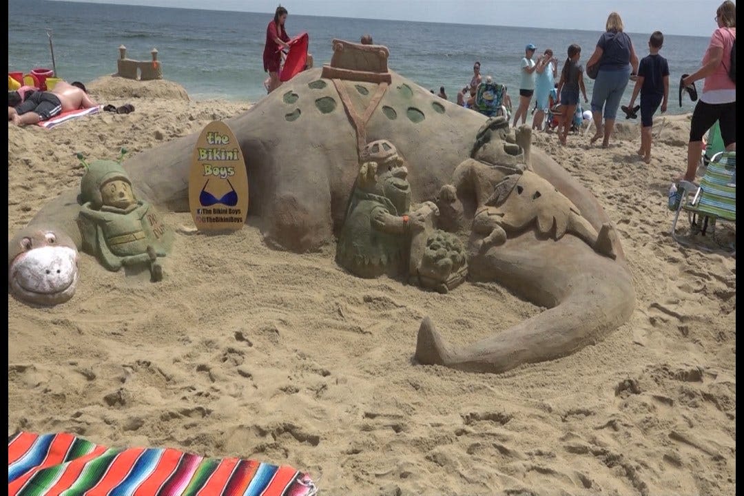 Annual Belmar sandcastle contest draws thousands