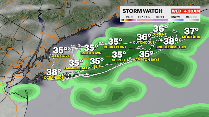 Story image: STORM WATCH: Overnight rain ends early Wednesday; more rain late-week