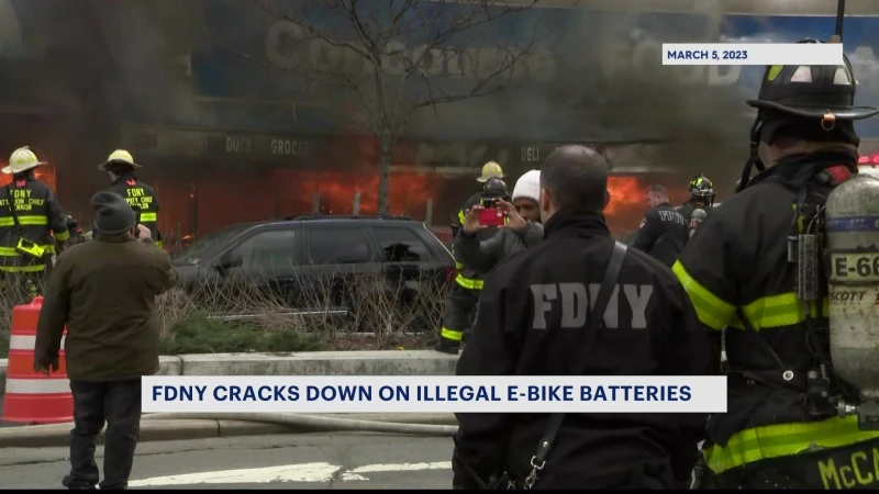 Story image: FDNY continues crackdown on illegal lithium-ion batteries, businesses using and selling them