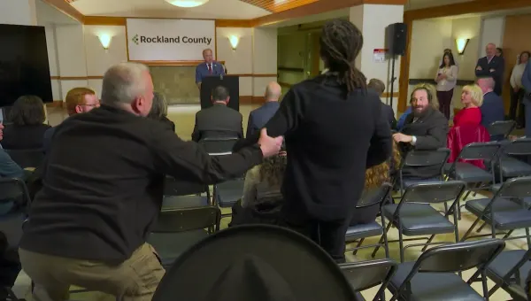 Protesters escorted out by law enforcement during Rockland’s State of the County address