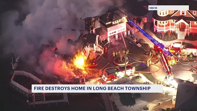 Story image: Massive fire engulfs mansion on Long Beach Island