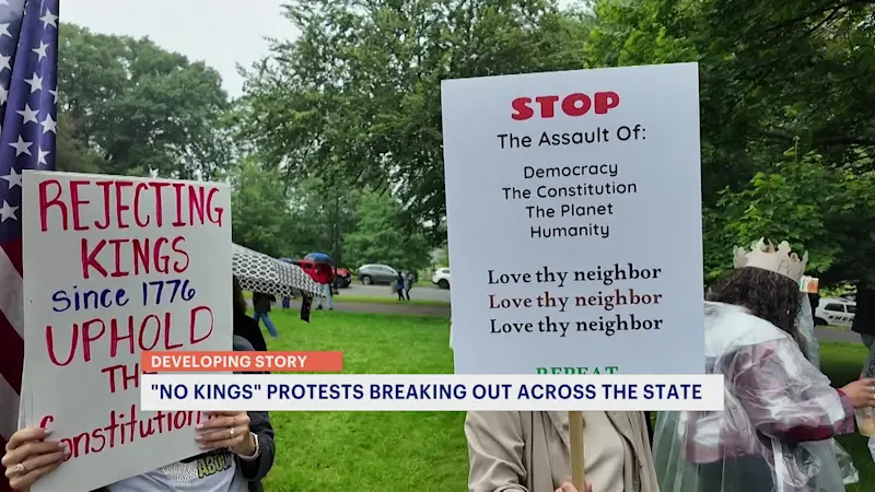 Story image: ‘No Kings’ protesters gather in Brookdale Park
