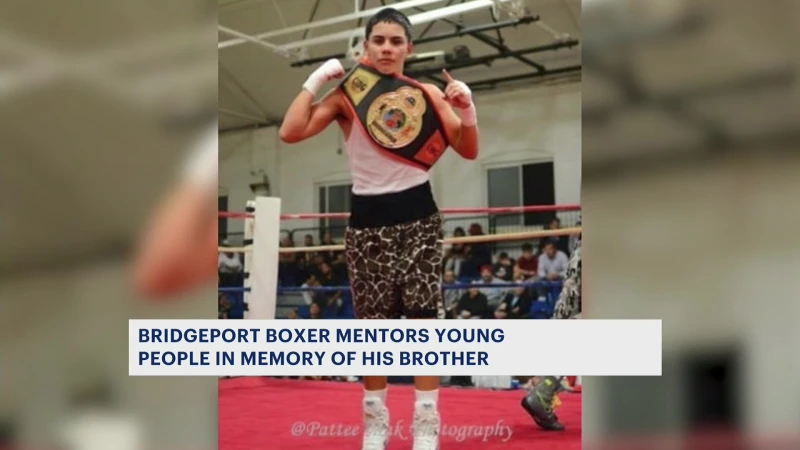 Story image: National boxing champ from Bridgeport mentors young people in memory of murdered brother during Hispanic Heritage Month