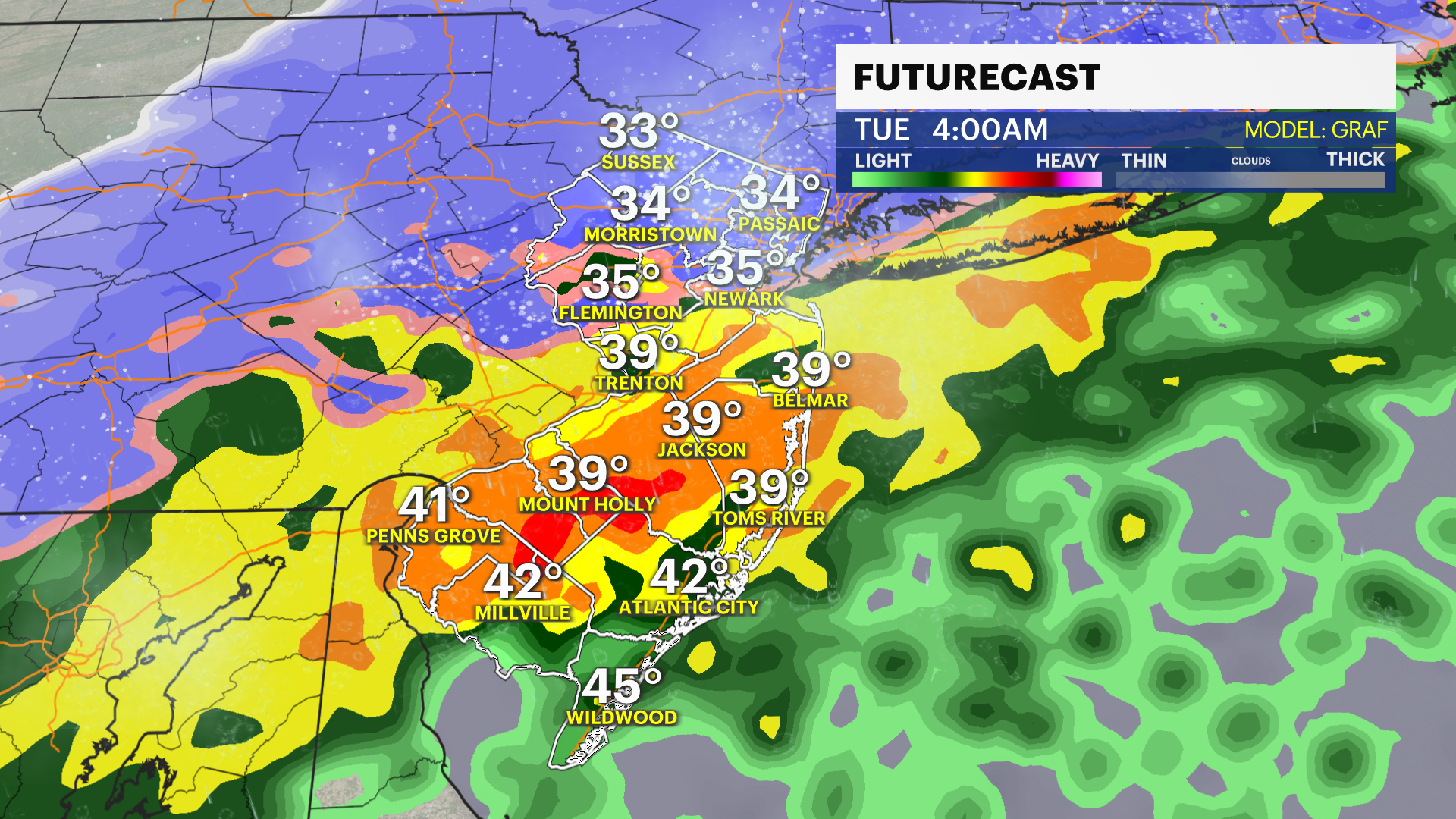 STORM WATCH Wintry mess to impact Tuesday morning commute in New Jersey