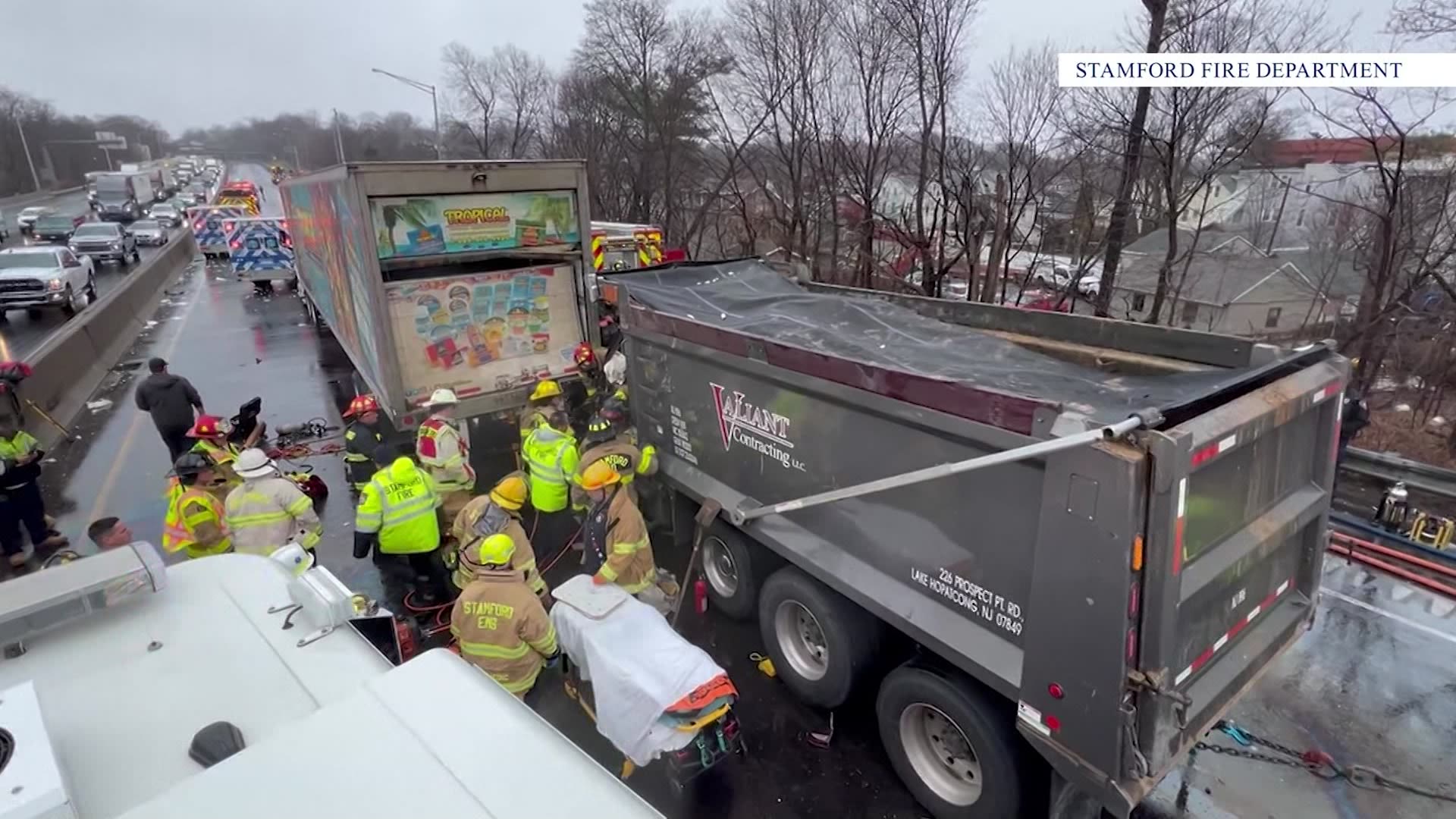 ‘Complicated, technical rescue.’ How Stamford firefighters freed a pinned truck driver on I-95