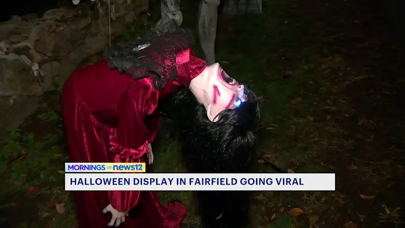Story image: Halloween display in Fairfield makes spooky splash on TikTok