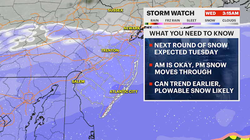 Story image: STORM WATCH: Tracking next round of storms this week in New Jersey