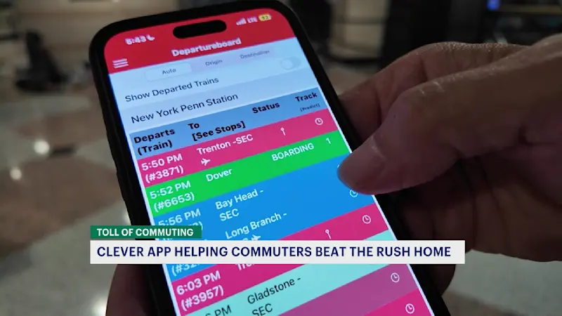 Story image: Toll of Commuting: Montclair commuter creates app to predict track numbers