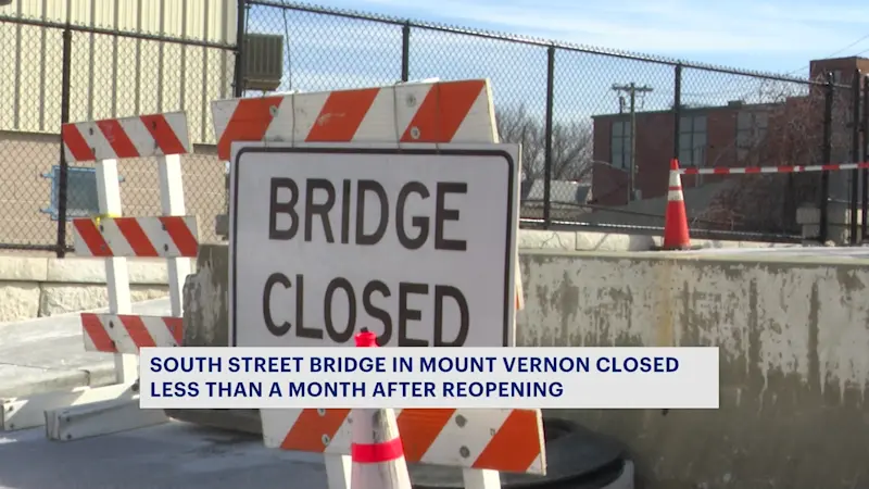 Story image: Mount Vernon's South Street Bridge closed less than a month after its reopening