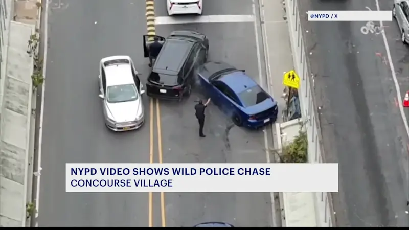 Story image: NYPD arrest suspected car thieves in wild foot chase caught on bodycam