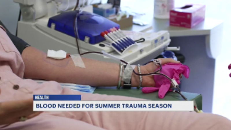 Story image: Doctors: Need for blood donations increase in summer due to crashes and outdoor activities
