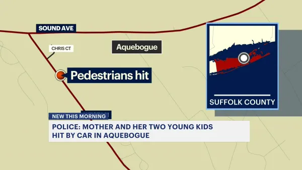Police: Mom, 2 young children hit by car in Aquebogue 
