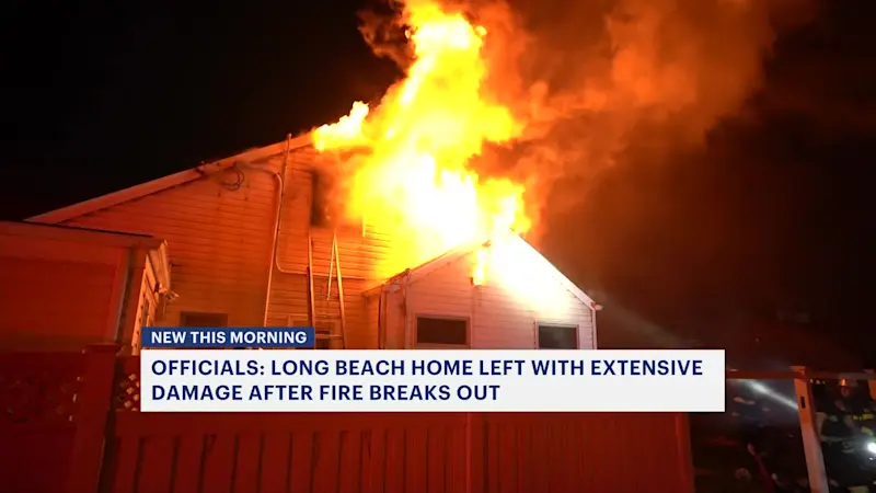 Story image: Dryer blamed for fire that ripped through Long Beach home