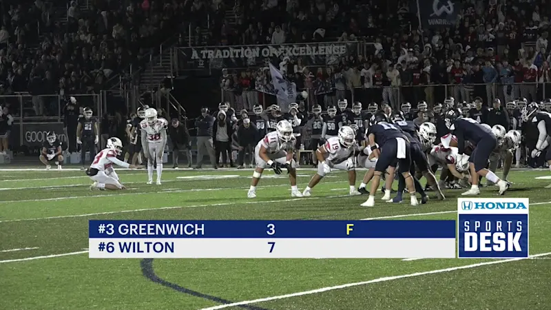 Story image: Sill Undefeated: No. 6 Wilton outlast No. 3 Greenwich in battle of missed field goals