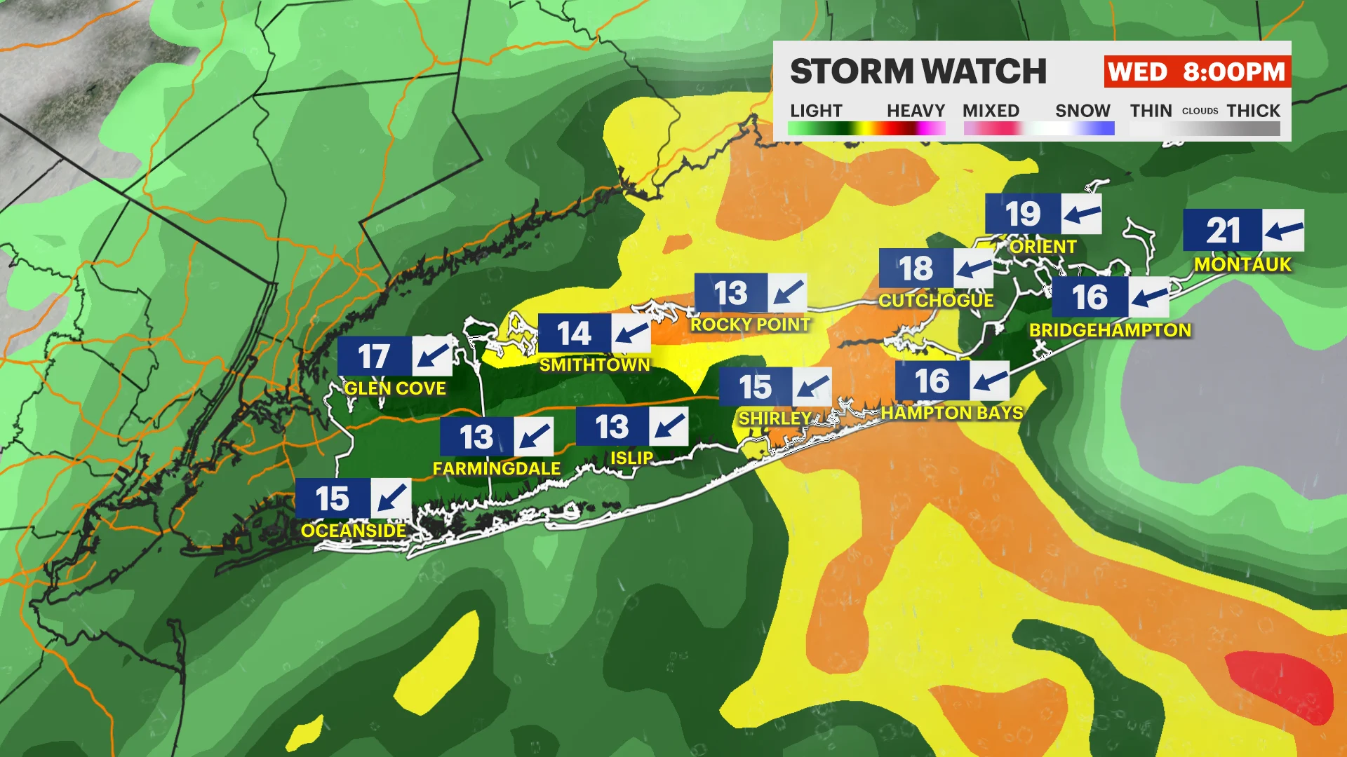 STORM WATCH: On and off rain today with highs near 64