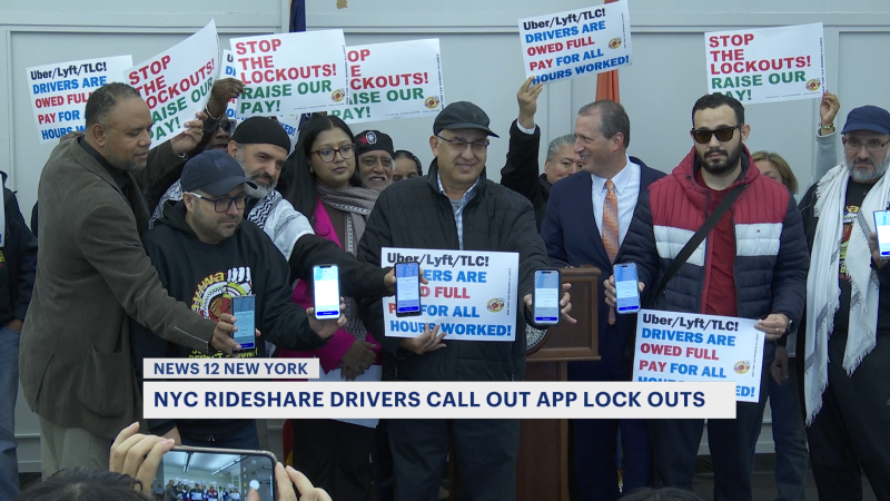 Story image: NYC comptroller and NY Taxi Workers Alliance slam ride-share lockouts, call for action