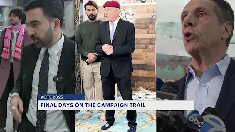 Story image: NYC mayoral candidates make final pushes to secure votes ahead of Election Day