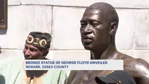 700-pound bronze statue honoring George Floyd unveiled in Newark