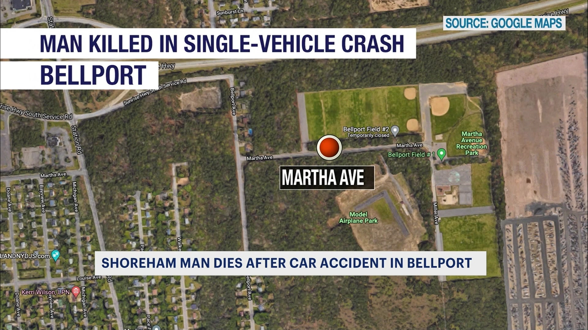 Shoreham man dead following car accident in Bellport