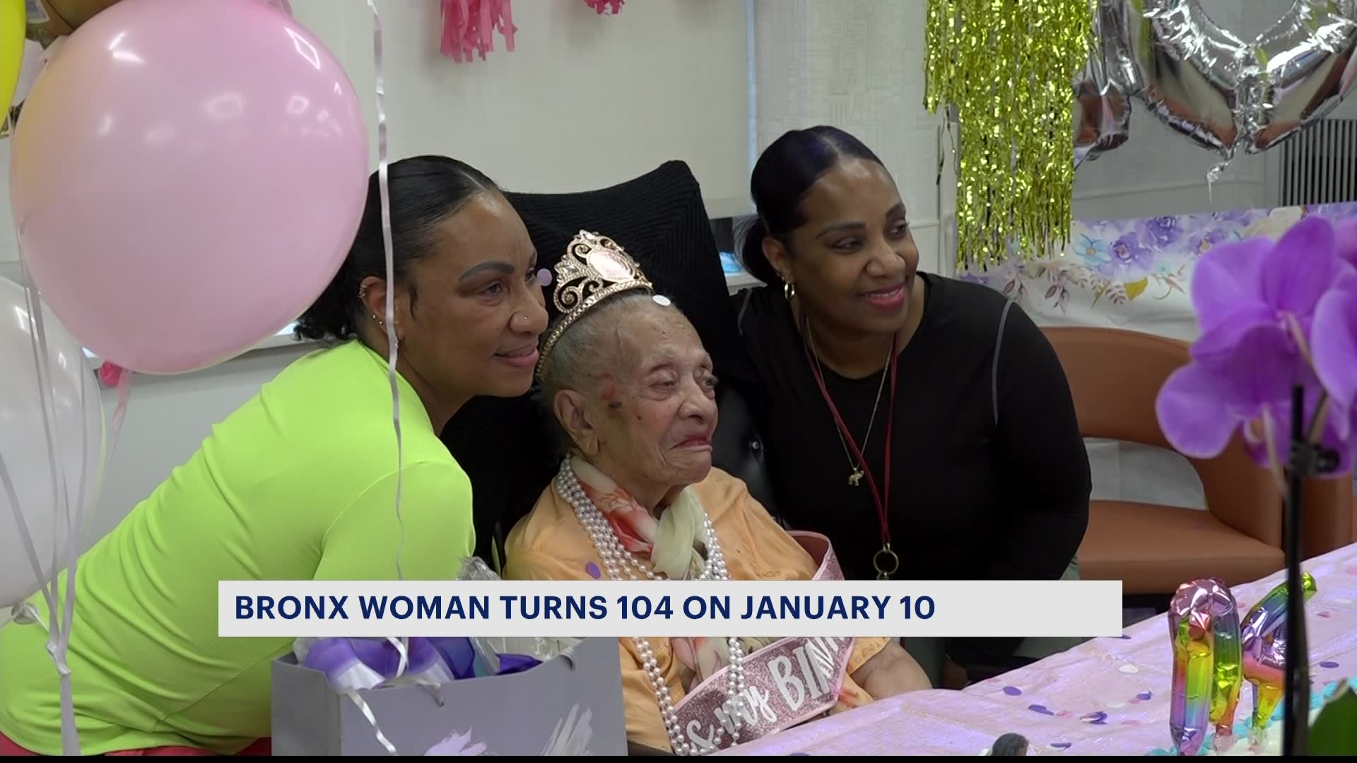 布朗克斯女士庆祝104岁生日