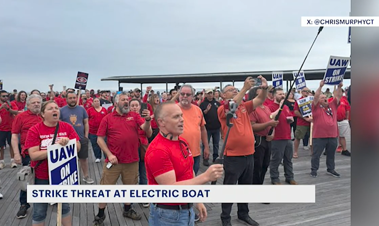 Story image: Electric Boat employees threaten to strike