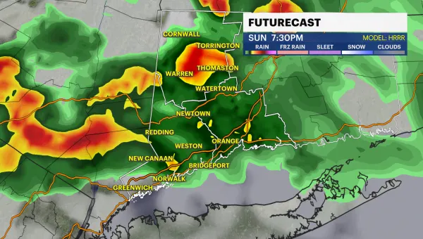 Isolated storms tonight in Connecticut; Monday will feel like summer