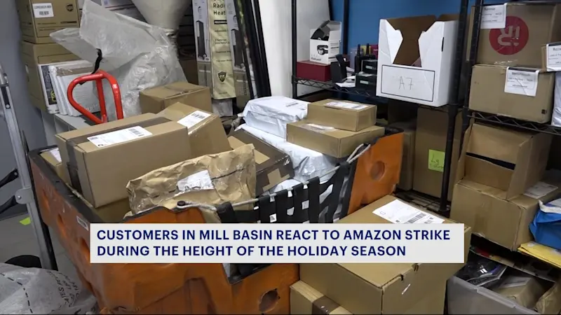 Story image: Amazon strike leads customers to wonder if holiday items will arrive on time