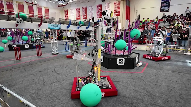 Story image: Future engineers from LI face off at FIRST Robotics Competition