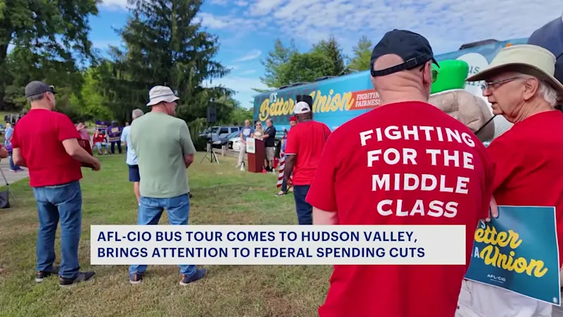 Story image: 'It's Better in a Union' bus tour comes to Hudson Valley