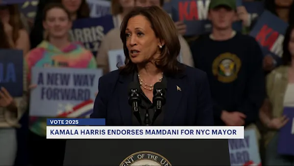 Former Vice President Kamala Harris endorses Zohran Mamdani for NYC mayor